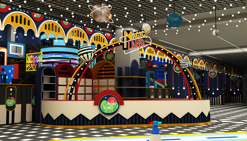 大型聲光交匯的室內(nèi)運(yùn)動(dòng)娛樂(lè)空間